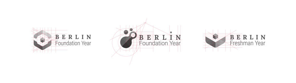 Abbildung Entwicklung Logovariationen Berlin Freshman Year